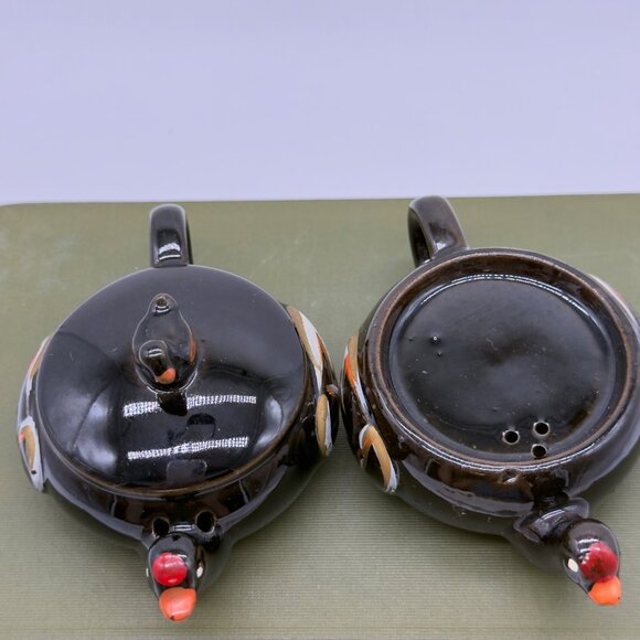 Vintage Stackable Mallard Duck Salt Pepper Shakers Japan Royal Sealy - Picture 2 of 10